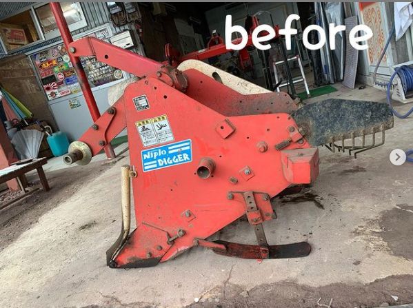ニプロ 堀取機 塗装前